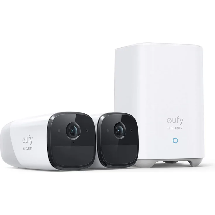 eufy Security eufyCam 2 Pro, Kabellose Überwachungskamera, Sicherheitssystem 365 Tage Akkuleistung, HomeKit Kompatibilität, 2K Auflösung, IP67 Wasserschutzklasse, Nachtsicht, 2-Cam-Set (‎T88513D1)