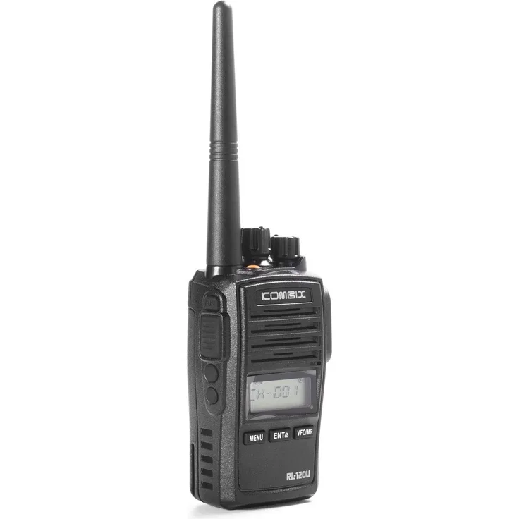 Kombix RL-120U Professioneller UHF-Transceiver (400-470 MHz, UKW-Radio-Empfänger, 256 Kanäle, IP67) schwarz