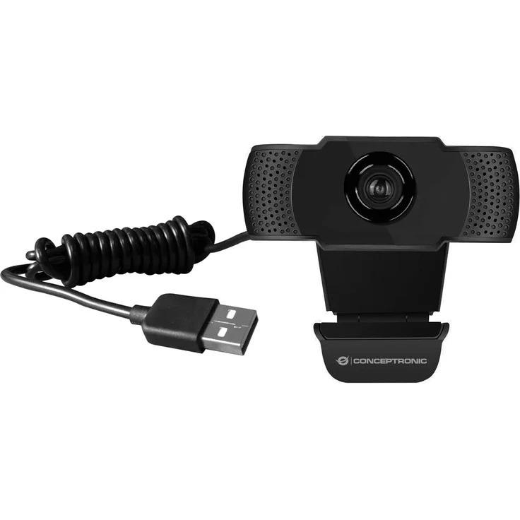 Conceptronic AMDIS01B - Web-Kamera - Farbe - 2 MP - 1920 x 1080 - 1080p - Audio - USB 2.0 - MJPEG, H.264, YUV – Bild 2