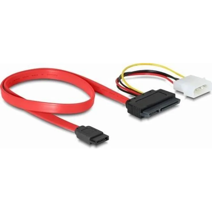 DeLOCK SATA All-in-One cable - Serial ATA 150-300 - interne Stromversorgung, 4-polig, Serial ATA, 7-polig - SATA-Anschluss (22 Pin) - 40 cm (84230)