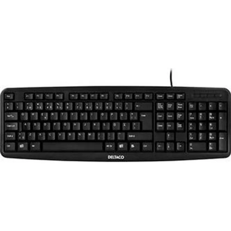 Deltaco TB-53 Tastatur USB QWERTY Schwarz - Tastaturen (Standard, Verkabelt, USB, QWERTY, Schwarz)