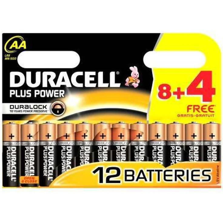 Duracell DUR018167 Plus Power AA Batterien (8+4er Pack) – Bild 1