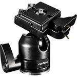 Mantona Kugelkopf XL für Stativ Scout (max. Belastbarkeit ca. 6 kg, inkl. Gewindeadapter 3-8 auf 1-4 Zoll und Schnellwechselplatte) schwarz