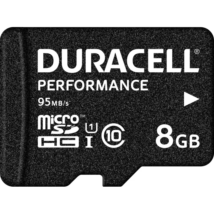 Duracell Performance 8GB microSDHC Class 10 UHS-I Speicherkarte, bis zu 80 MB-Sek