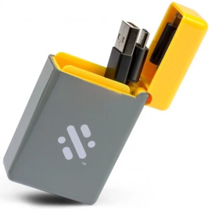 swipe Einziehbares Ladekabel 3-in-1 6,3 cm gelb