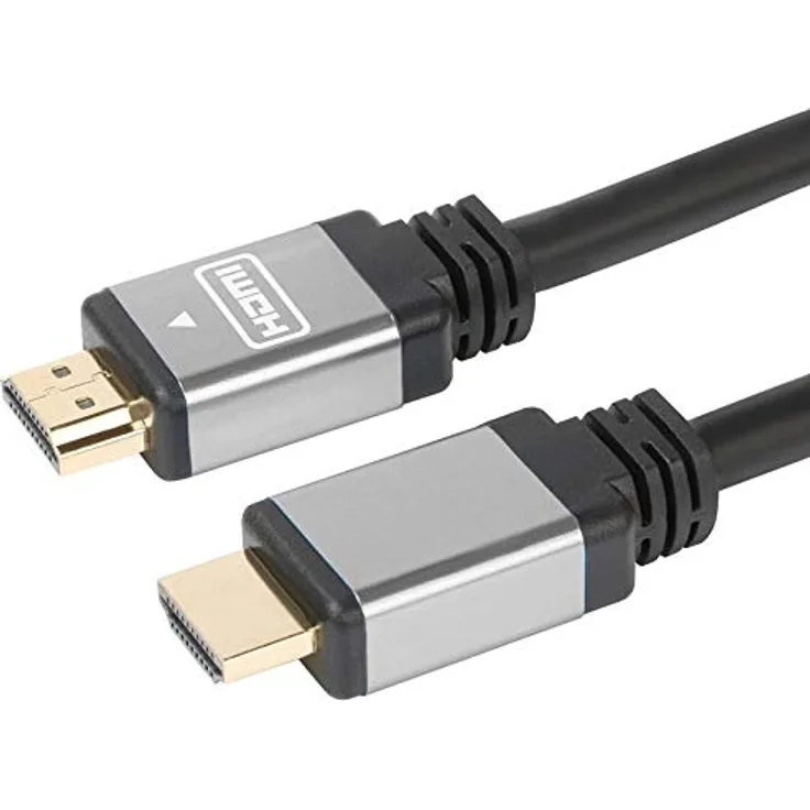 PremiumCord Silver 4K High Speed ??HDMI Kabel 3 m, Kompatibel mit Video 4K 2160p, FULL HD 1080p, Deep Color, 3D, ARC, HDR, 10,2Gbps, vergoldete Anschlüsse, schwarz