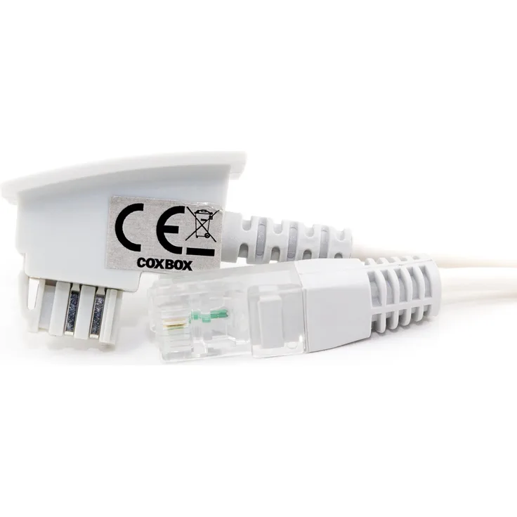 COXBOX 6m VDSL ADSL Kabel für den IP basierten Telekom DSL Anschluss mit galvanischer Signatur TAE RJ45 VoiP Twisted Pairs für effektiven Schutz vor Störeinflüssen Fritzbox Speedport