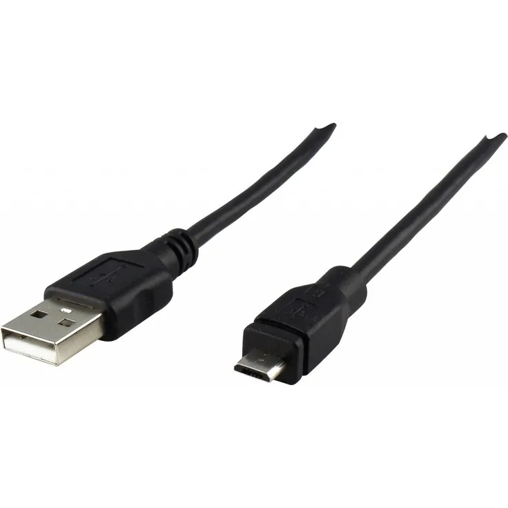 SCHWAIGER - Micro USB Ladekabel Zoll ZollCK1511 533 - schwarz, 1m, 1x USB 2.0 A Stecker / 1x USB 2.0 Micro B Stecker Zoll Zoll