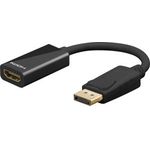 Goobay 67881 DisplayPort auf HDMI Adapter, DP-Stecker > HDMI-Buchse, 0,1m Kabel