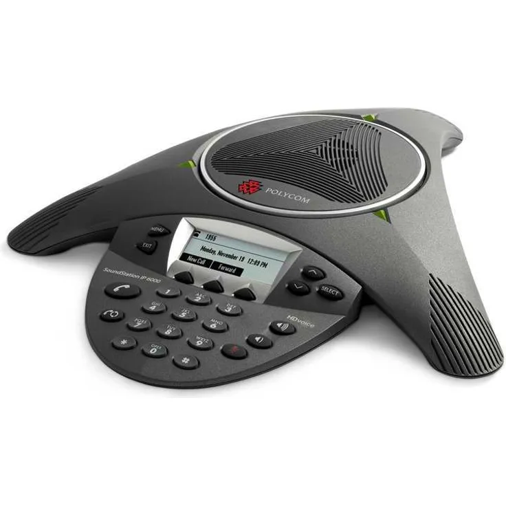 Polycom SoundStation IP6000 mit Netzteil Laendercode 4 und 6 Euro-Kabel