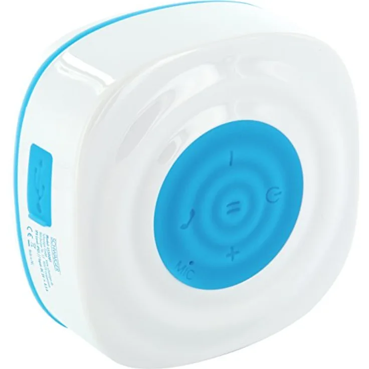 Schwaiger LS500BT512 Bluetooth Lautsprecher mit Saugnapf, Wasserfest IPx5, integriertes Mikrofon, USB-Buchse