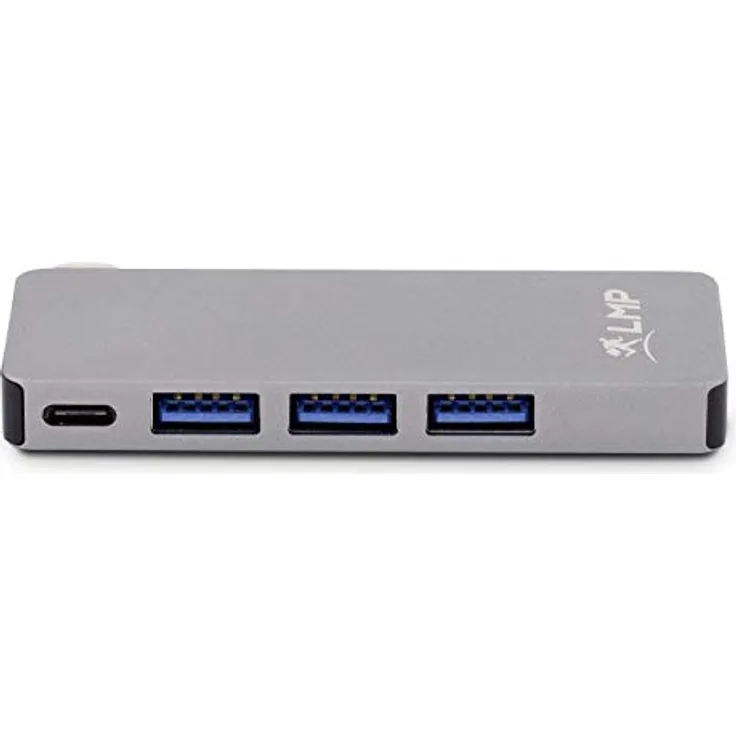 LMP USB-C Basic Hub 6 Port, 3X USB 3.0 (1x 1.5A Output), SD-MicroSD, USB-C (PD), Alu, Space Grey