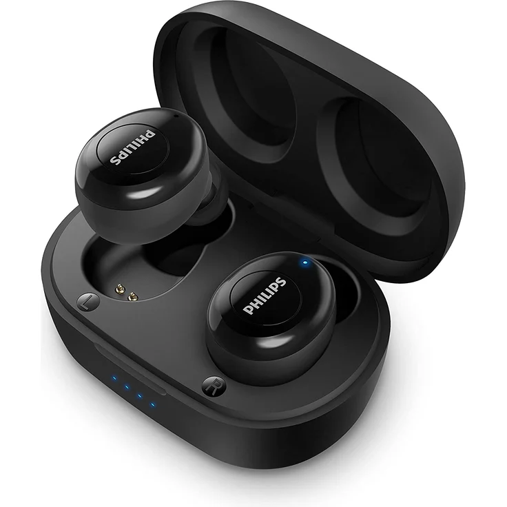 Philips T2205BK-00 True Wireless In-Ear Kopfhörer, mit Bluetooth, Mikrofon, spritzwassergeschützt, schwarz – Bild 5