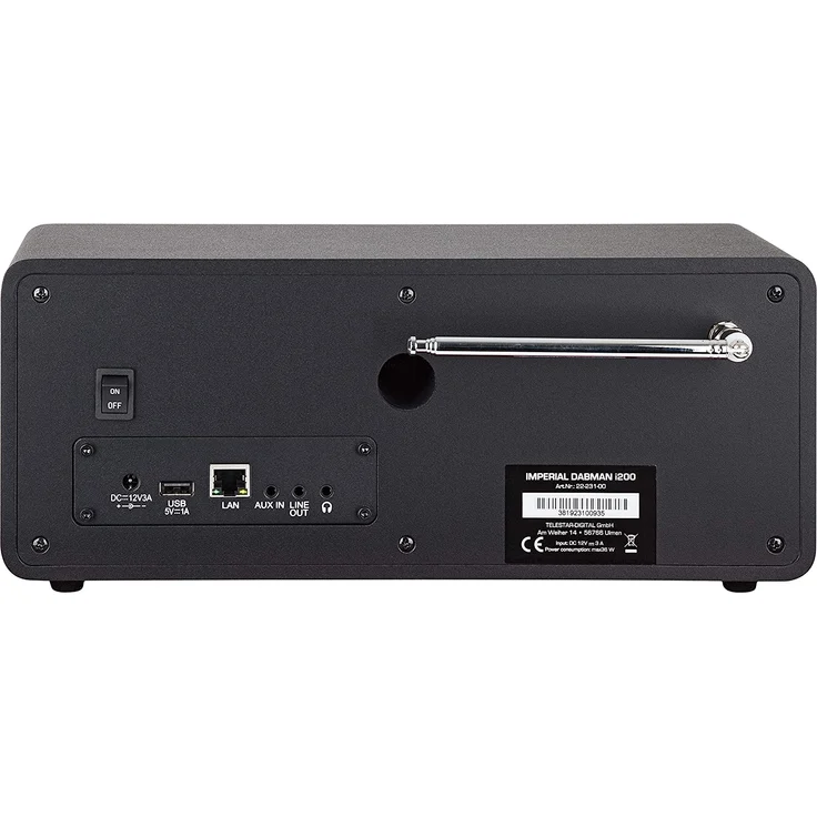 Imperial Dabman i200 22-231-00 Tischradio DAB+/UKW/Internetradio mit WLAN, Spotify-Connect, TFT-Display, schwarz – Bild 2
