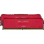 Crucial Ballistix BL2K8G26C16U4R 2666 MHz, DDR4, DRAM, Desktop Gaming Speicher Kit, 16GB (8GB x2), CL16, rot