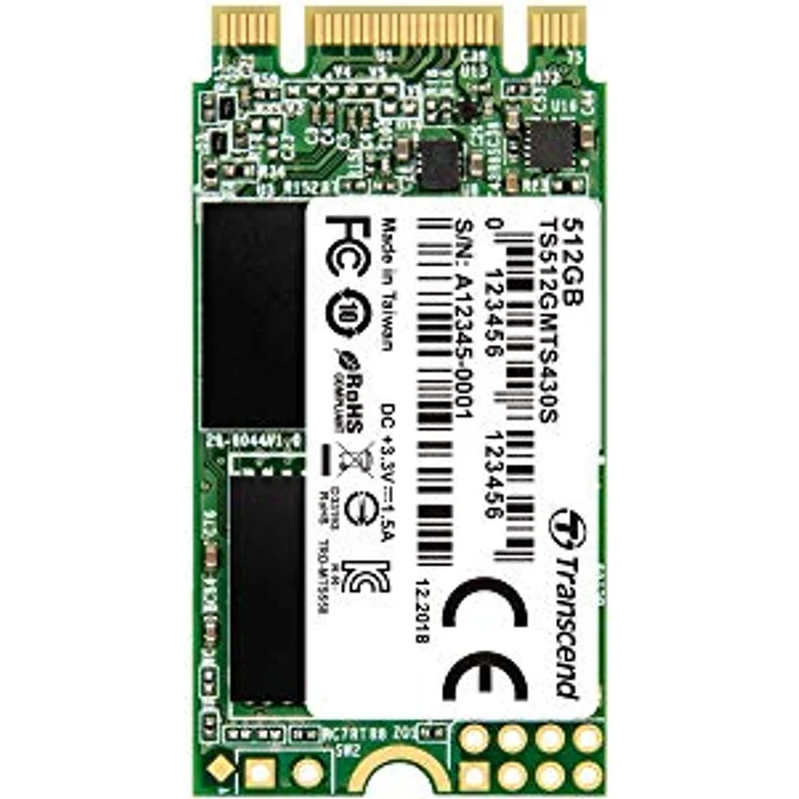 Transcend 512GB SATA III 6GB-S MTS430S 42 mm m.2 SSD 430S SSD TS512GMTS430S – Bild 1