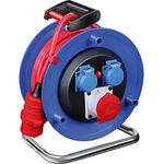 Brennenstuhl Garant E 1 IP44 Kabeltrommel (25m Kabel in signalrot, aus Spezialkunststoff, Einsatz im Außenbereich, Made in Germany)