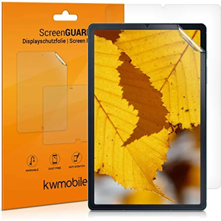 kwmobile 2X Folie kompatibel mit Samsung Galaxy Tab S6 Lite - Full Screen Tablet Schutzfolie klar