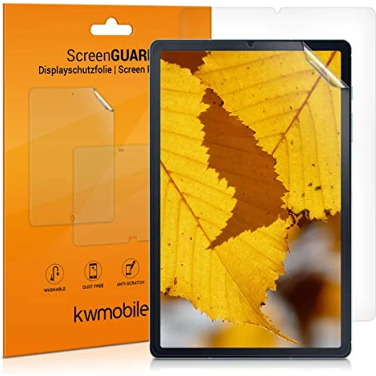 kwmobile 2X Folie kompatibel mit Samsung Galaxy Tab S6 Lite - Full Screen Tablet Schutzfolie klar