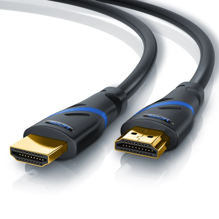 CSL - 1,5m HDMI Kabel 2.0a 2.0b - Ultra HD 4k 60Hz - neuester Standard - High Speed HDMI 2.0 - Ultra HD Full HD 1080p - 3D ARC C HDCP HDR - 3-Fach geschirmt - bis zu 18 Gbit s - schwarz – Bild 1