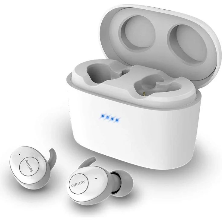 Philips SHB2515WT-10 In-Ear Kopfhörer, mit Bluetooth, Mikrofon, grau, weiß – Bild 1