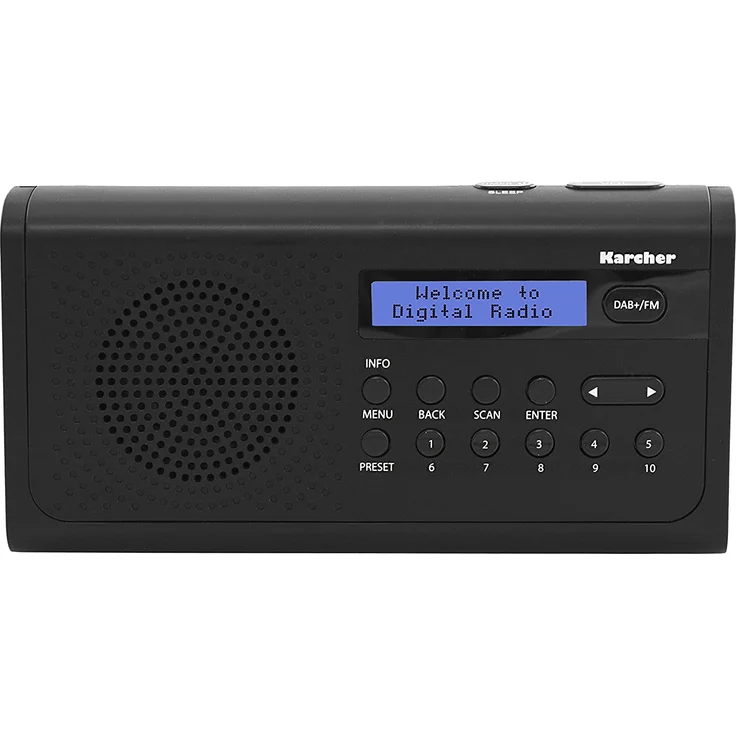 Karcher DAB 2405 tragbares Digitalradio (DAB+ - UKW Radio, Wecker, LCD-Display, Netz-Batteriebetrieb) schwarz – Bild 3