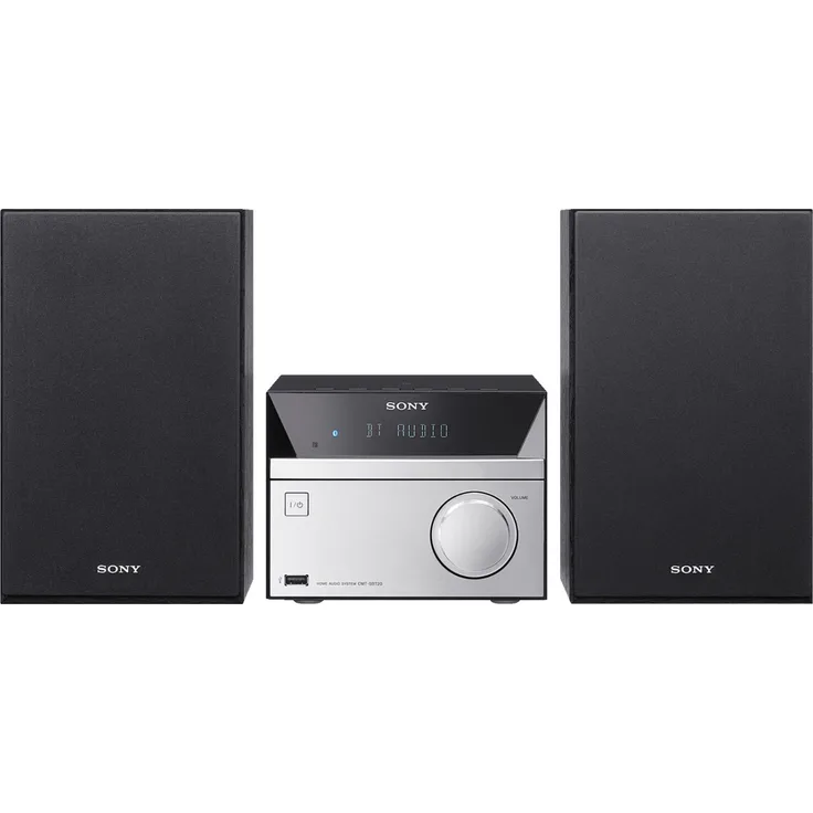 Sony CMT-SBT20B Micro-Systemanlage (Kompakte Design, CD, FM - DAB+ Tuner, RDS, USB-Eingang, Bluetooth, NFC) silber - Preisvergleich