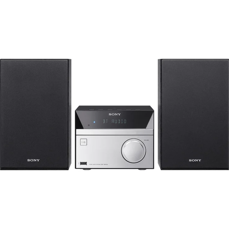 Sony CMT-SBT20B Micro-Systemanlage (Kompakte Design, CD, FM - DAB+ Tuner, RDS, USB-Eingang, Bluetooth, NFC) silber - Preisvergleich – Bild 1