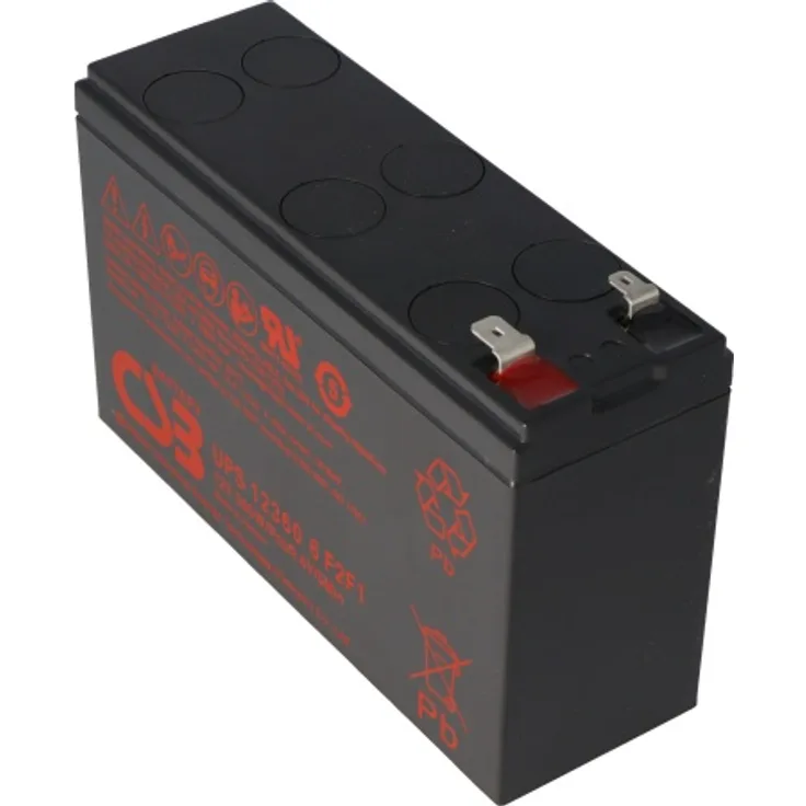 CSB-UPS123606 12 Volt 7 Ah AGM Bleiakku 360Wh, 151x51x98,3mm Faston 4,8 - 6,3mm