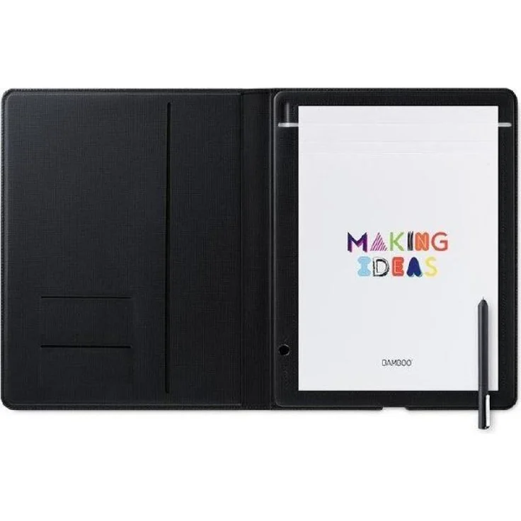Wacom Bamboo Folio Smartpad A5, Kleines Portfolio Notepad (mit Digitalisierungs-Funktion inkl. Eingabestift mit Kugelschreibermine, geeignet für Android & Apple) – Bild 1