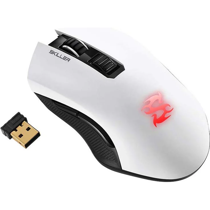 Sharkoon SKILLER SGM3 weiß, optische Gaming Maus, Dual Mode (Funk oder Kabelgebunden), RGB – Bild 2