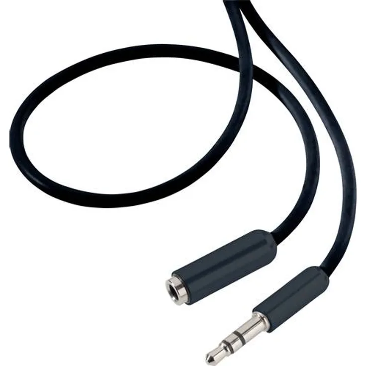 SpeaKa Professional Klinke Audio Verlängerungskabel [1x Klinkenstecker 3.5mm - 1x Klinkenbuchse 3.5 mm] 5.00m Sch-2