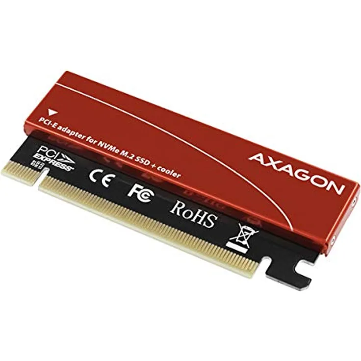 AXAGON PM2-S PCIE NVME M.2 Adapter. Der PCI-Express x.16 Adapter für Anschluss Einer NVMe M.2 SSD-Festplatte an den Computer