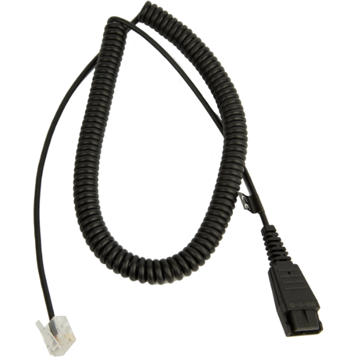 Jabra-Spiral-Anschlusskabel QD auf RJ45, 2 Meter, gewendelt, für den Anschluss von Jabra Biz 2400 an Unify Openstage