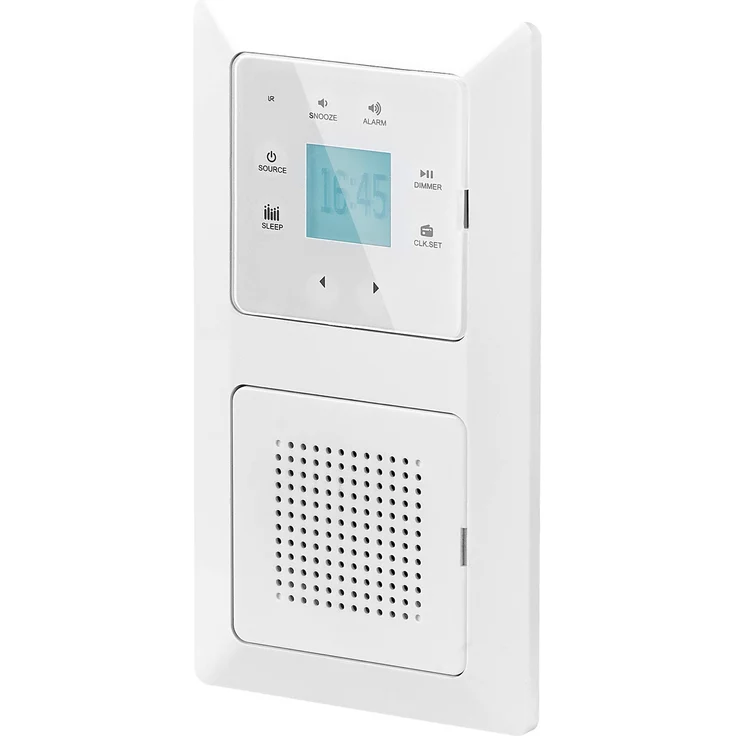 Unitec 30747 Unterputz UP Radio mit Touchfunktion und Bluetooth in weiß, senkrecht und waagrecht montierbar – Bild 1