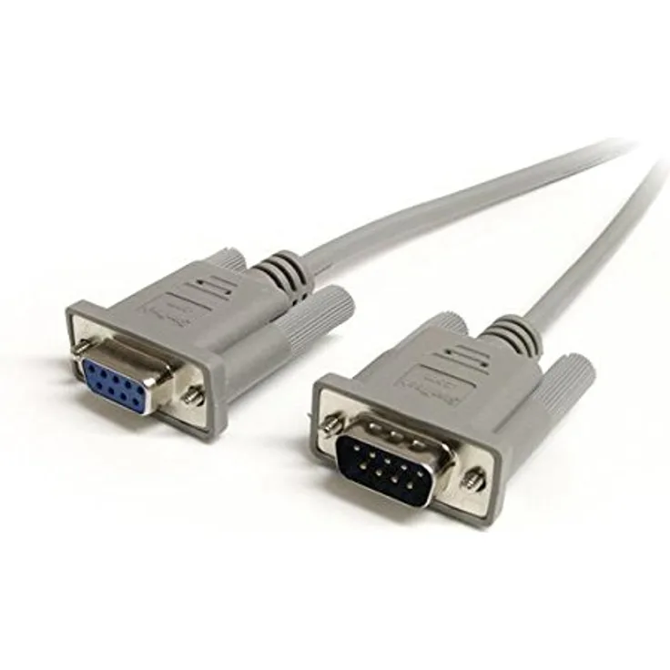 StarTech.com 10 ft. 9-pin Straight Through Cable (Male to Female) - Kabeladapter (Grau, DB9M-DB9F, Männlich-weiblich)