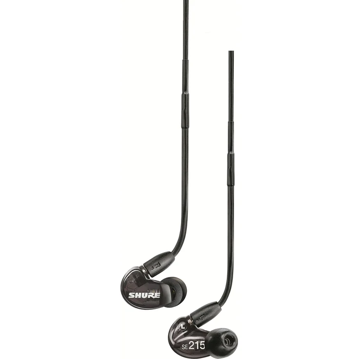 Shure SE215-K, In-ear Kopfhörer / Ohrhörer, schwarz, Premium, Sound Isolating, Geräuschunterdrückung, ein Treiber, austauschbares Kabel, dynamischer Bass – Bild 1