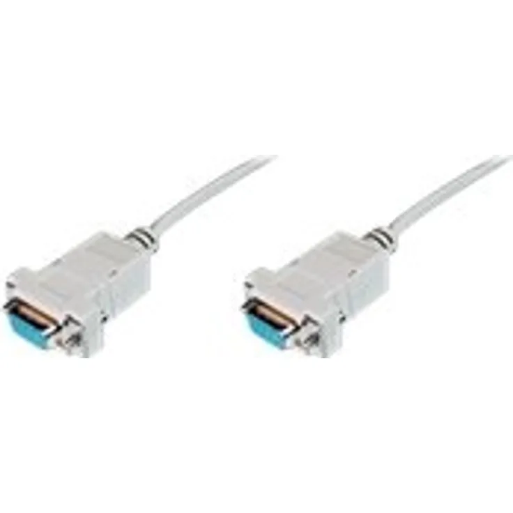 ASSMANN Zero-Modem connection cable, D-Sub9 F-F, 3.0m, snap-hoods