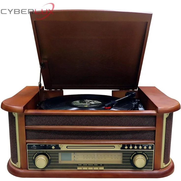 Cyberlux Nostalgie Plattenspieler CD/MP3 USB AUX-IN Bluetooth – Bild 1