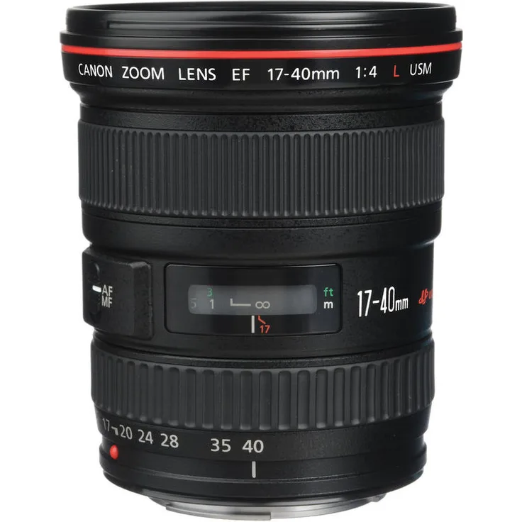 Canon Zoomobjektiv EF 17-40mm F4.0L USM Ultra Weitwinkel für EOS (77 mm Filtergewinde, Autofokus) schwarz