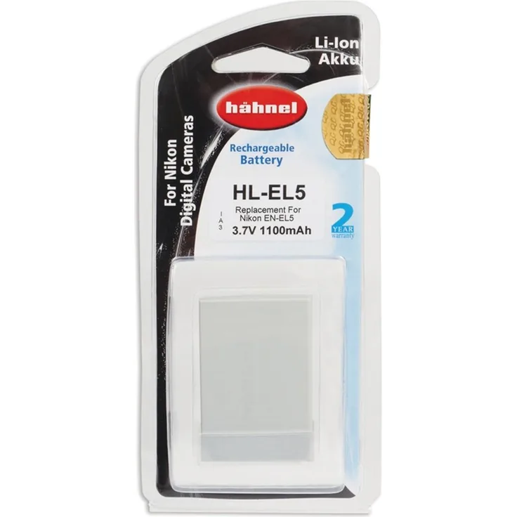 Hähnel HL EL5 3,7V 1100mAh Li-Ion Ersatzakku Nikon EN-EL5 für Coolpix 5900, 7900, 5200