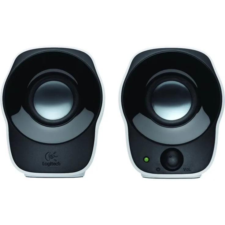 Logitech Z120 Notebook-Lautsprecher 2.0 (mit 3,5 mm USB-Stromversorgung) schwarz-silver