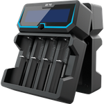 18650 Batterie ladegerät XTAR X4 2A Schnell AC Leistung Batterie ladegerät 2 Eingangs Ports LCD-Anzeige mit Power Bank-Funktion für 3.6V-3.7V 14500 16340 18650 20700 21700 26650 1.2V AAAA AA A SC C