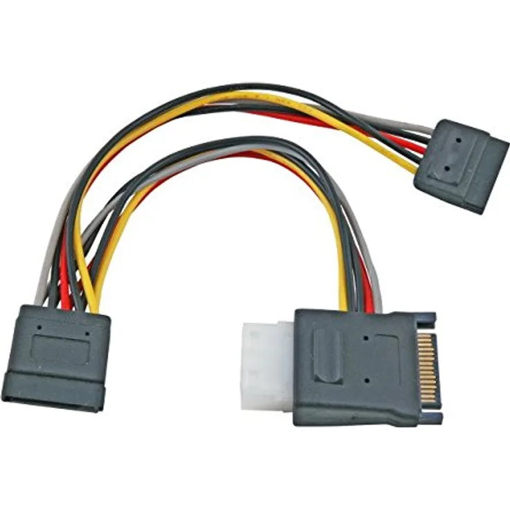 EFB Elektronik K5347.015 - 0,15 m - SATA 15-pin - 2 x SATA 15-pin + Molex (4-pin) - Männlich/Weiblich - Gerade - Gerade (K5347.015)