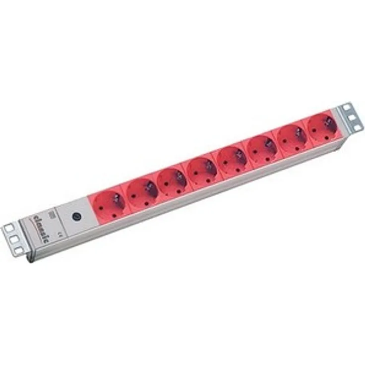 19'' Steckdosenleiste 8-fach, 2300W, IEC320 C14 Stecker