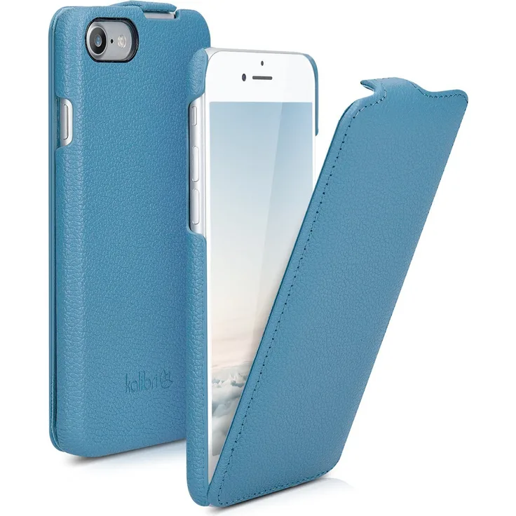 kalibri Handyhülle, Flip-Hülle Ultra Slim Tasche für Apple iPhone 7 - 8 - SE (2020) - Leder Schutzhülle Case