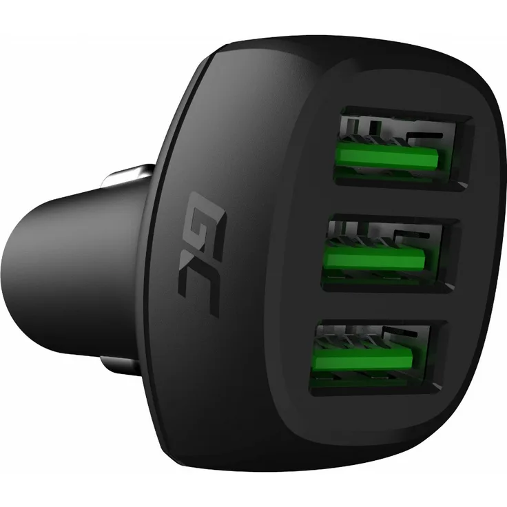 Green Cell Auto Ladegerät PowerRide, 3x USB Ultra Charge, 12/24 V, 54 W, Kfz-Ladeadapter, schwarz