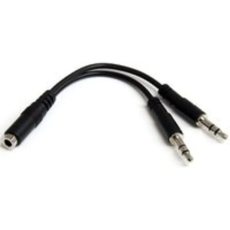 StarTech.com 3,5mm Audio Klinke Y Kabel - Headset Splitter - 1 x 3,5mm (Buchse) 2 x 3,5mm (Stecker)