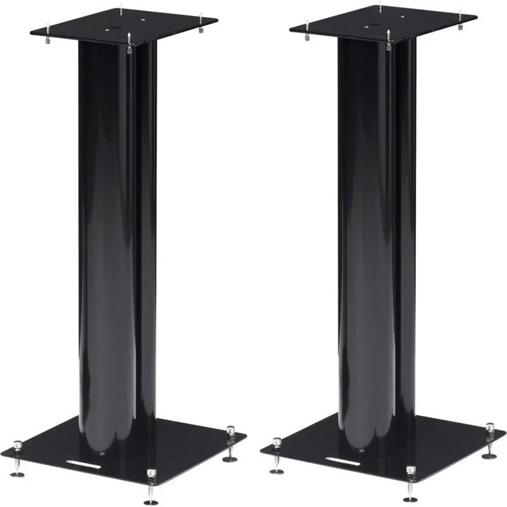 Norstone Lautsprecherständer Stylum, stabil aus Metall, bis 50kg belastbar, Paarpreis (Stylum 1 (50cm), Schwarz (matt))