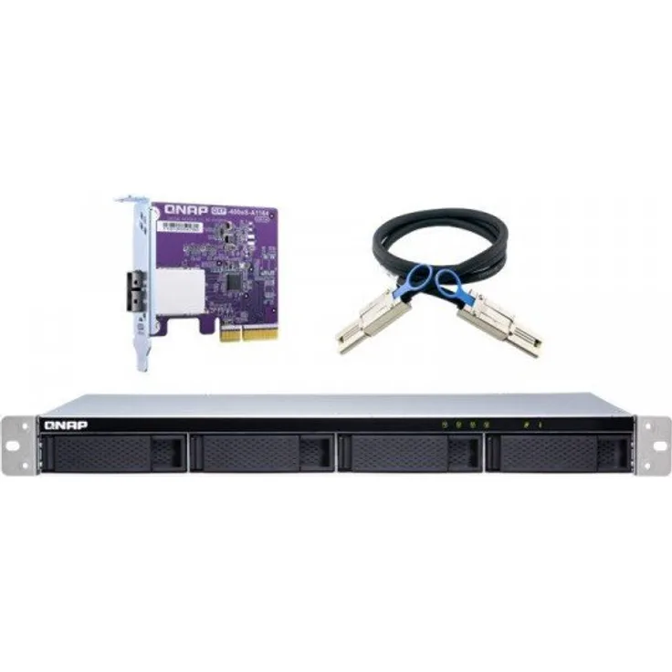Qnap TL-R400S 4 Bay Rackmount JBOD Speichergehäuse - Hochleistung & Kurze Tiefe